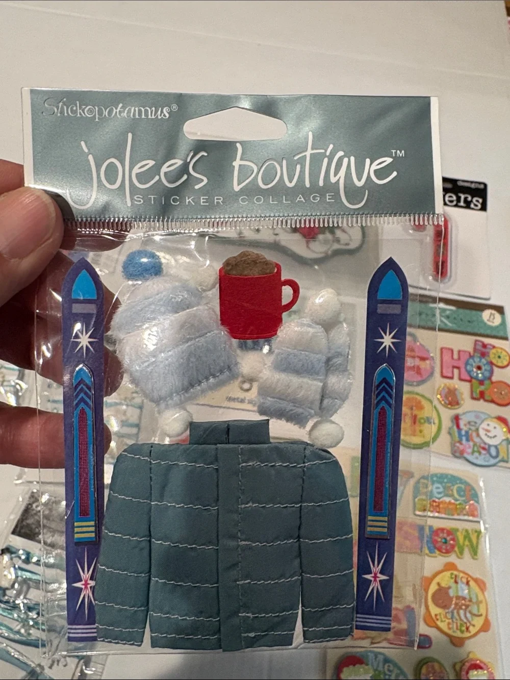 Scrapbooking Holiday Party Craft Stickers and Embellishments - lot 8